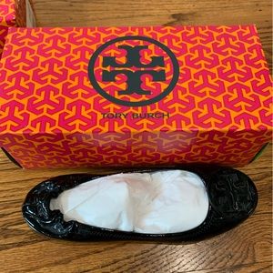 Black Patent Leather Tory Burch Flats